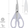 KitchenAid All Purpose Kitchen Shears with Protective Sheath Durable Stainless Steel Scissors, Dishwasher Safe, Soft Grip Comfort Handle, 8.72 Inch, Aqua Sky
