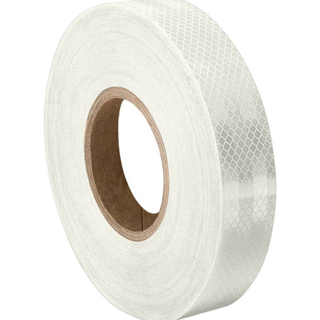 3M 3430 White Micro Prismatic Sheeting Reflective Tape - 0.75 in. X 15 ft. Non Metalized Adhesive Tape Roll. Safety Tape