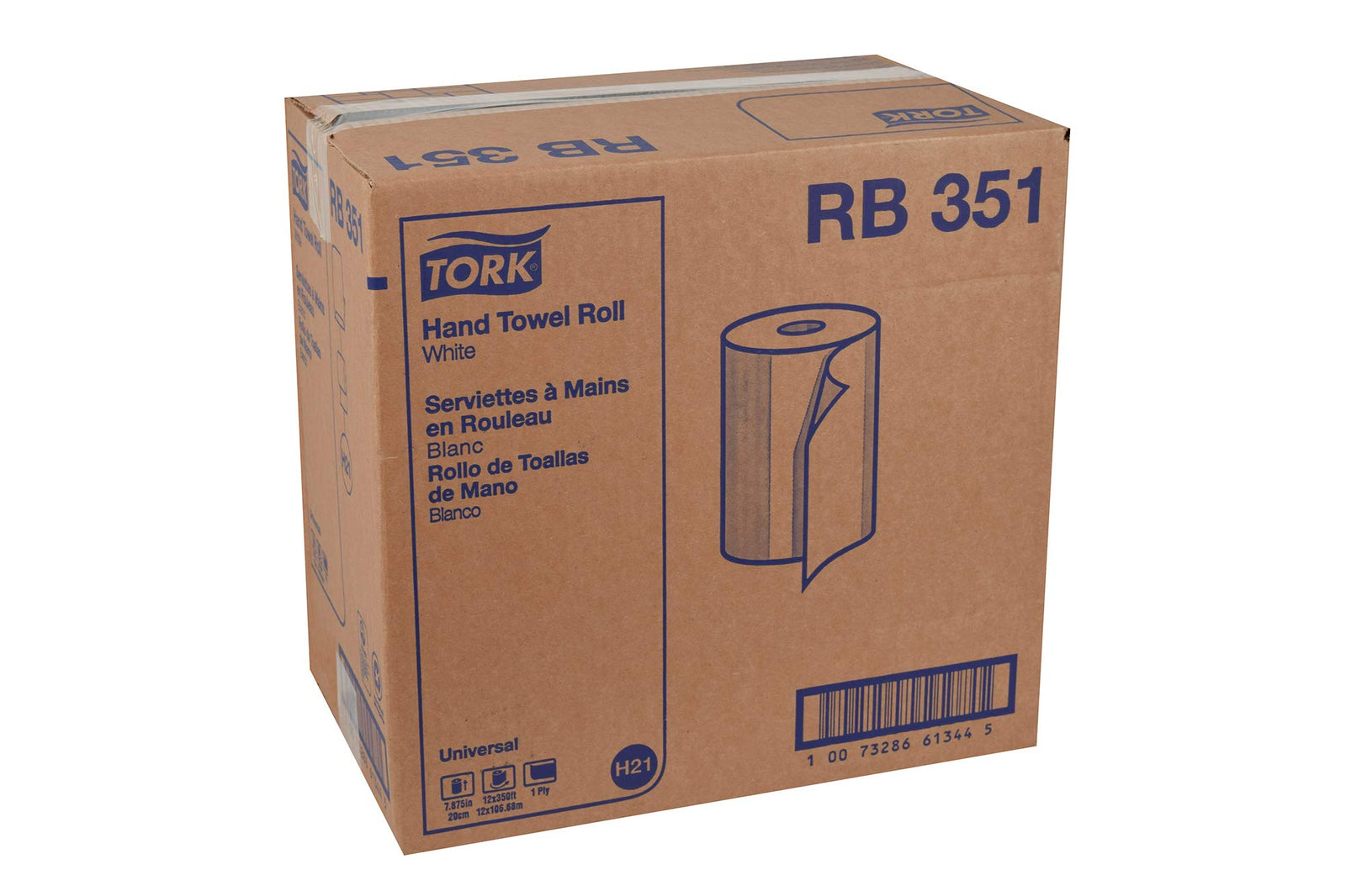 Tork Hand Towel Roll, Natural, Universal, H80, Extra Large, 100% Recycled, 1-Ply, 6 Rolls x 1000 ft, 8031000