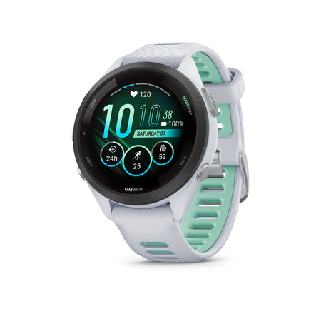 Garmin Forerunner 265S Running Smartwatch, Colorful AMOLED Display, Training Metrics and Recovery Insights, Light Pink and Powder Gray