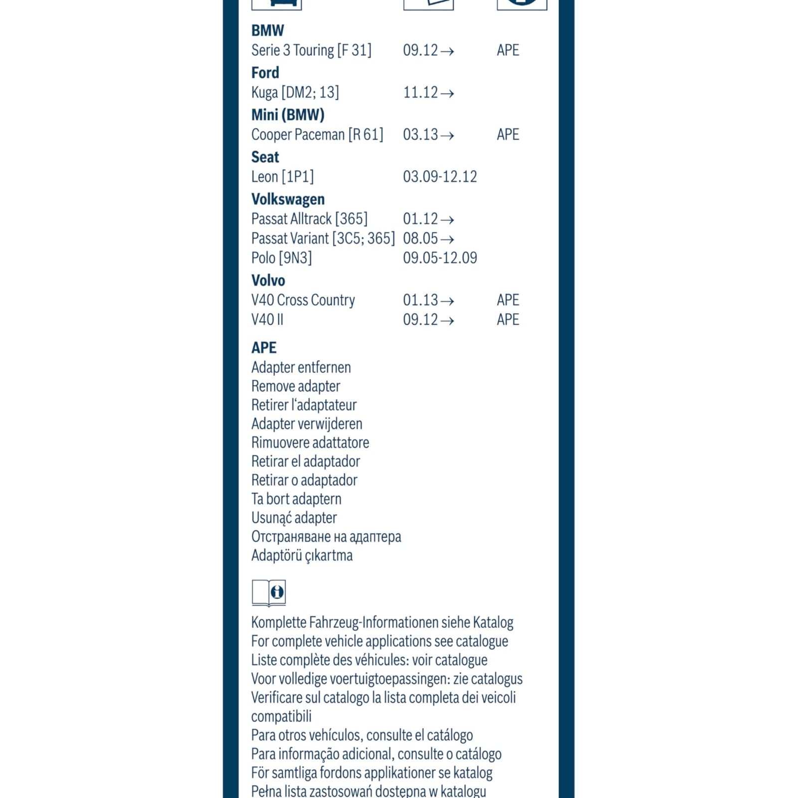 BOSCH A383H OE Specialty Rear Wiper Blade; 15" - Single