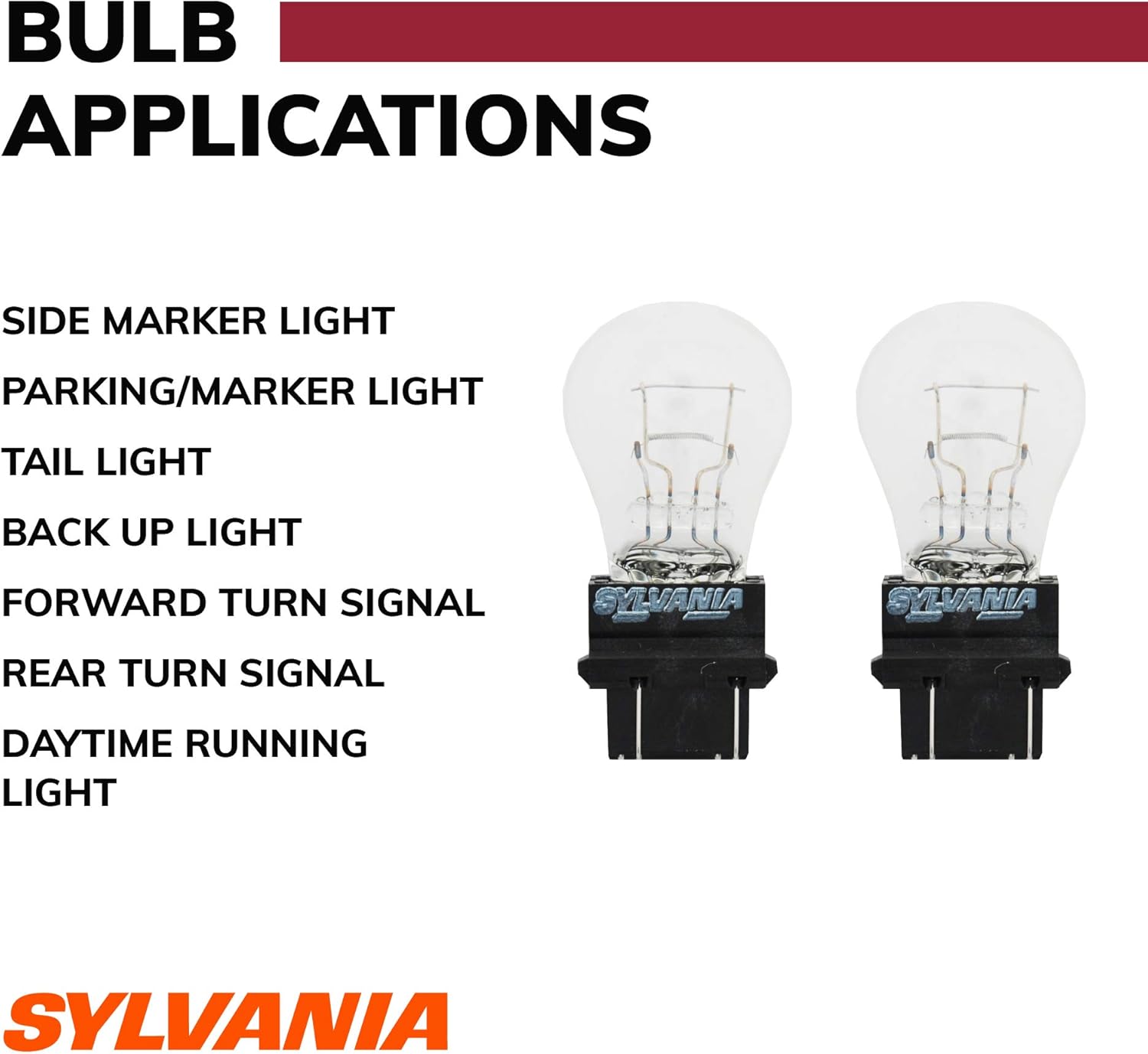 SYLVANIA 3157 Long Life Miniature Bulb, (Contains 2 Bulbs)