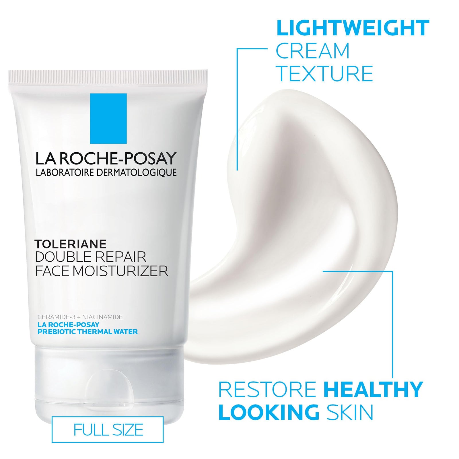 La Roche-Posay Toleriane Double Repair Face Moisturizer, Daily Moisturizer Face Cream with Ceramide & Niacinamide for All Skin Types, Immediate Comfort & Long Lasting Hydration, Fragrance Free