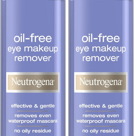 Neutrogena Gentle Oil-Free Eye Makeup Remover & Cleanser for Sensitive Eyes, Non-Greasy Makeup Remover, Removes Waterproof Mascara, Dermatologist & Ophthalmologist Tested, 5.5 fl. oz, 3 Pack