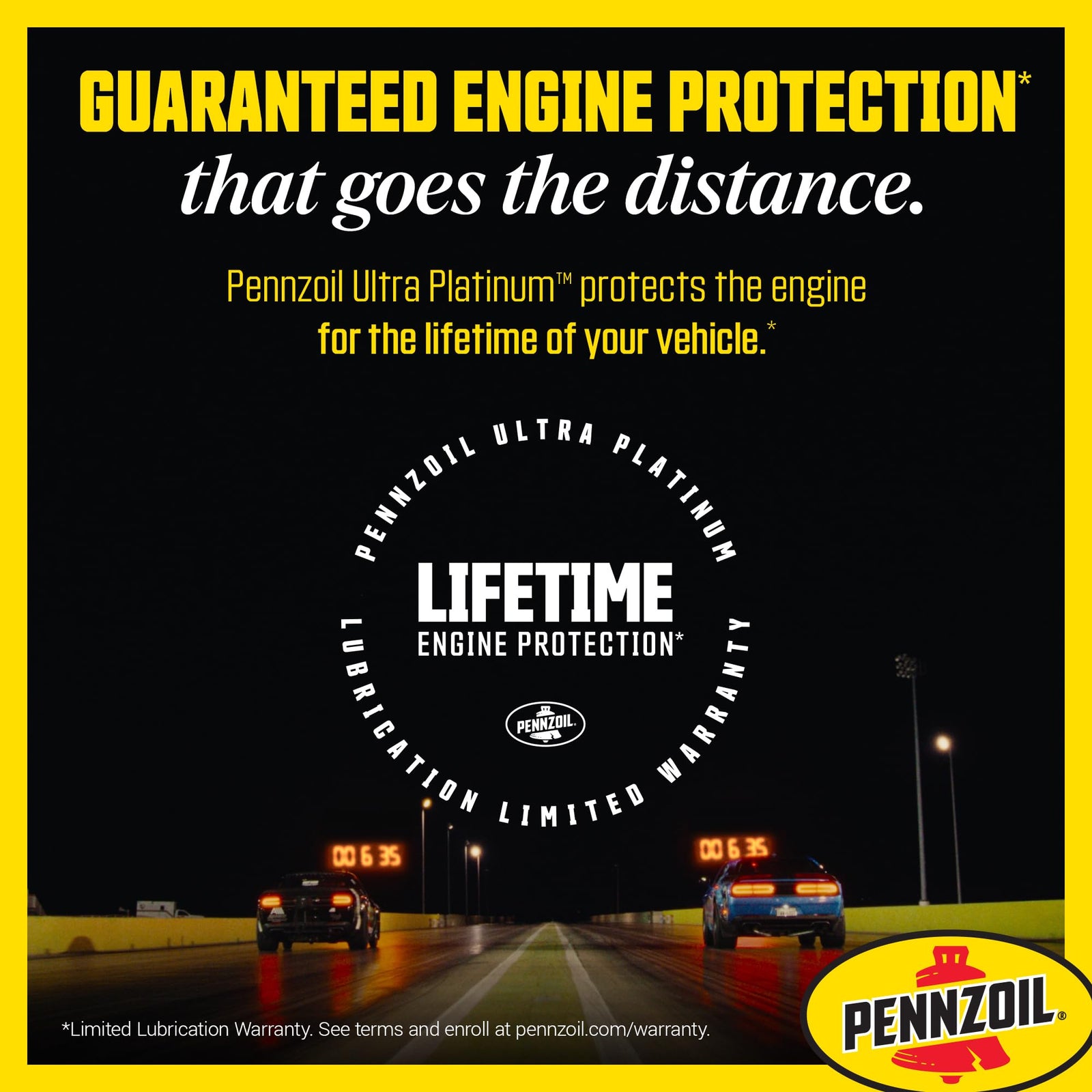 Pennzoil Ultra Platinum Full Synthetic 0W-20 Motor Oil, 1 Quart (6 Pack)