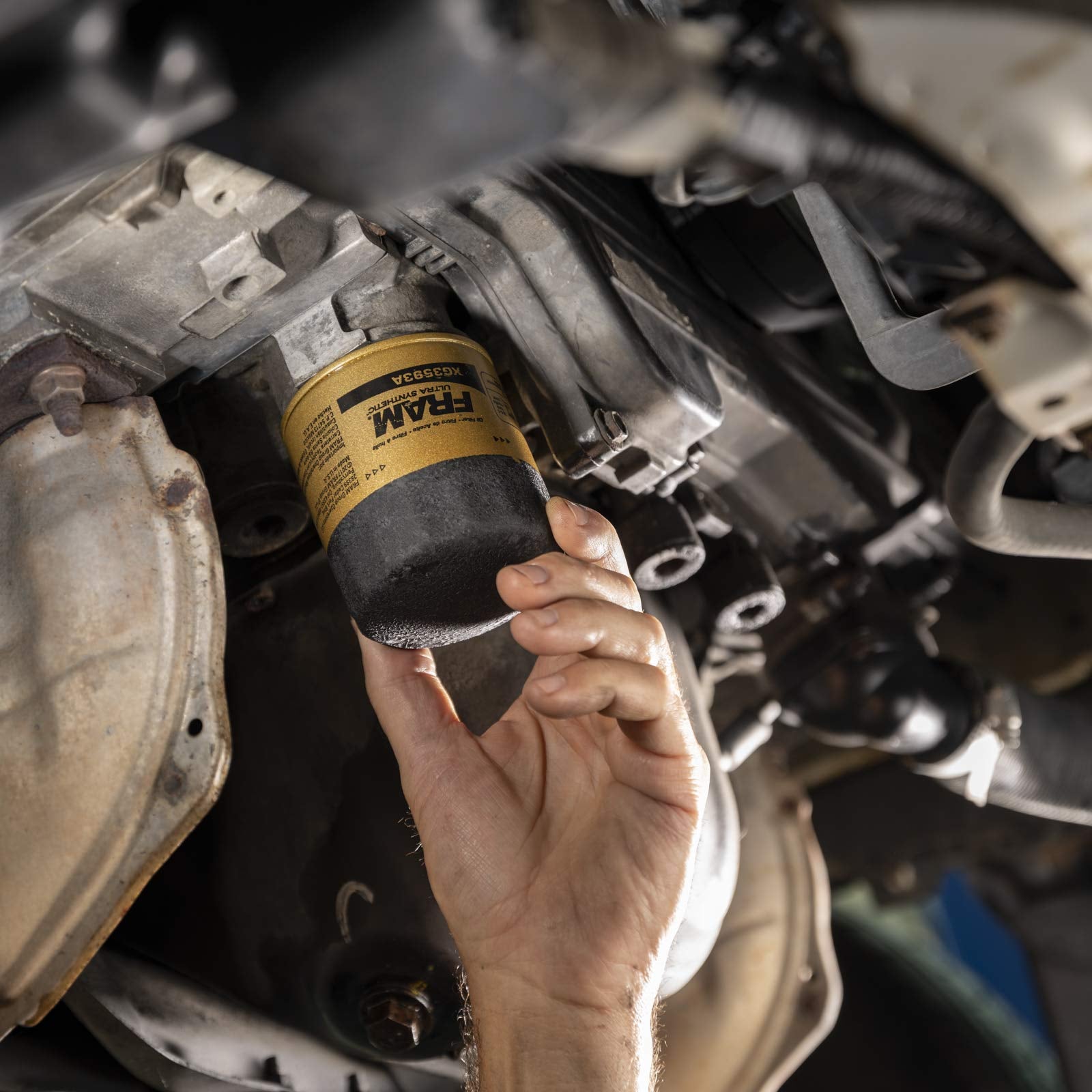 FRAM Ultra Synthetic Automotive Replacement Oil Filter, Designed for Synthetic Oil Changes Lasting up to 20k Miles, XG3614 with SureGrip (Pack of 2)
