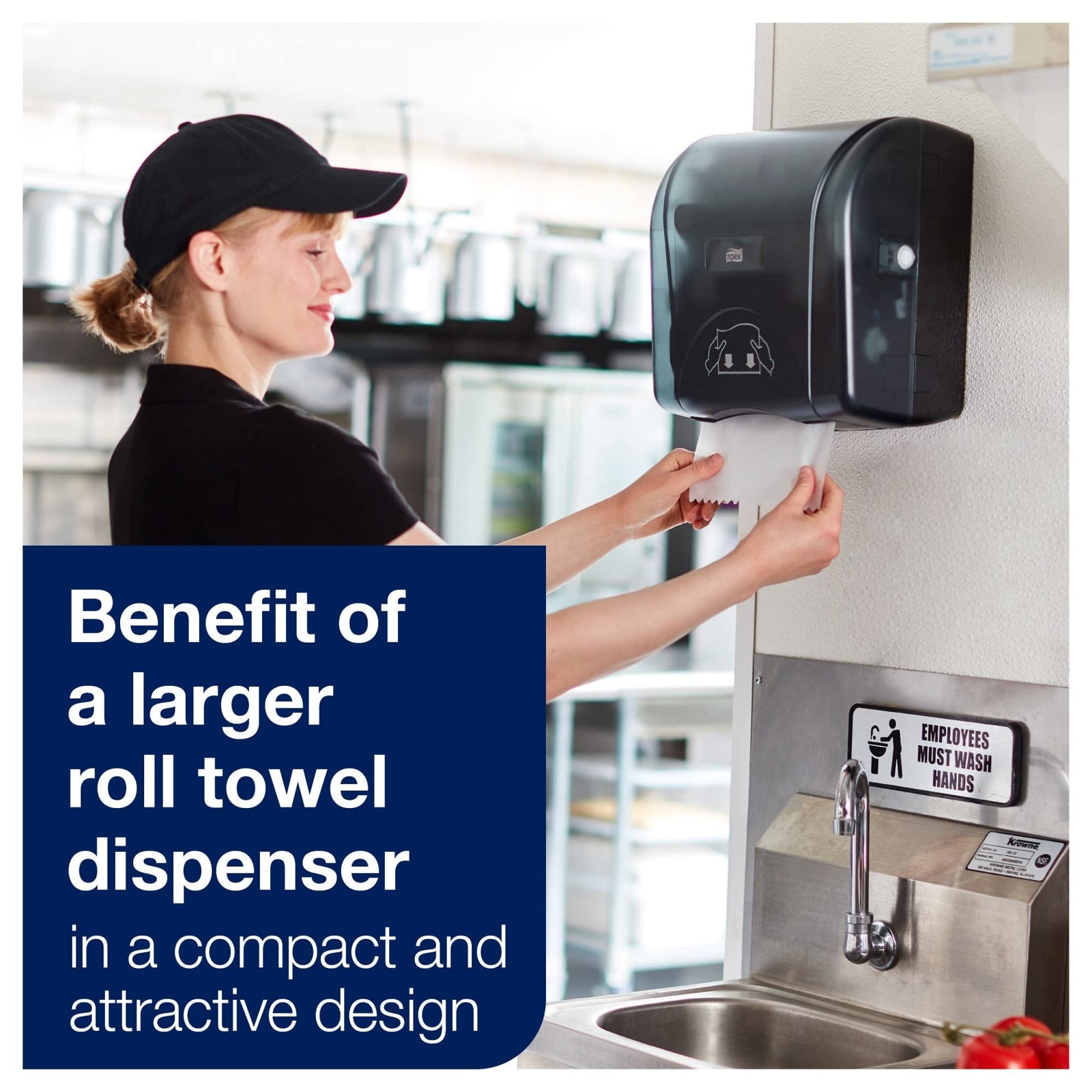 Tork Hand Towel Roll, Natural, Universal, H80, Extra Large, 100% Recycled, 1-Ply, 6 Rolls x 1000 ft, 8031000