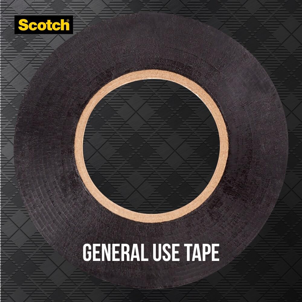 Scotch Vinyl 700 Electrical Tape, 1 Roll, Black, 3/4-in x 66-ft, General Purpose, Commercial Grade, Rated for Temperatures Up to 194-Degree, Highly Flexible, Stretchy & Conformable (700)