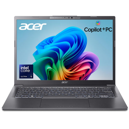 Acer Aspire 14 AI Copilot+ PC | 14" WUXGA Display | Intel Core Ultra 5 Processor 226V | NPU: Up to 40 Tops - GPU: Up to 53 Tops | Intel ARC 130V | 16GB LPDDR5X | 512GB SSD | Wi-Fi 6E | A14-52M-51S1