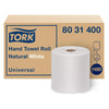 Tork Hand Towel Roll, Natural, Universal, H80, Extra Large, 100% Recycled, 1-Ply, 6 Rolls x 1000 ft, 8031000