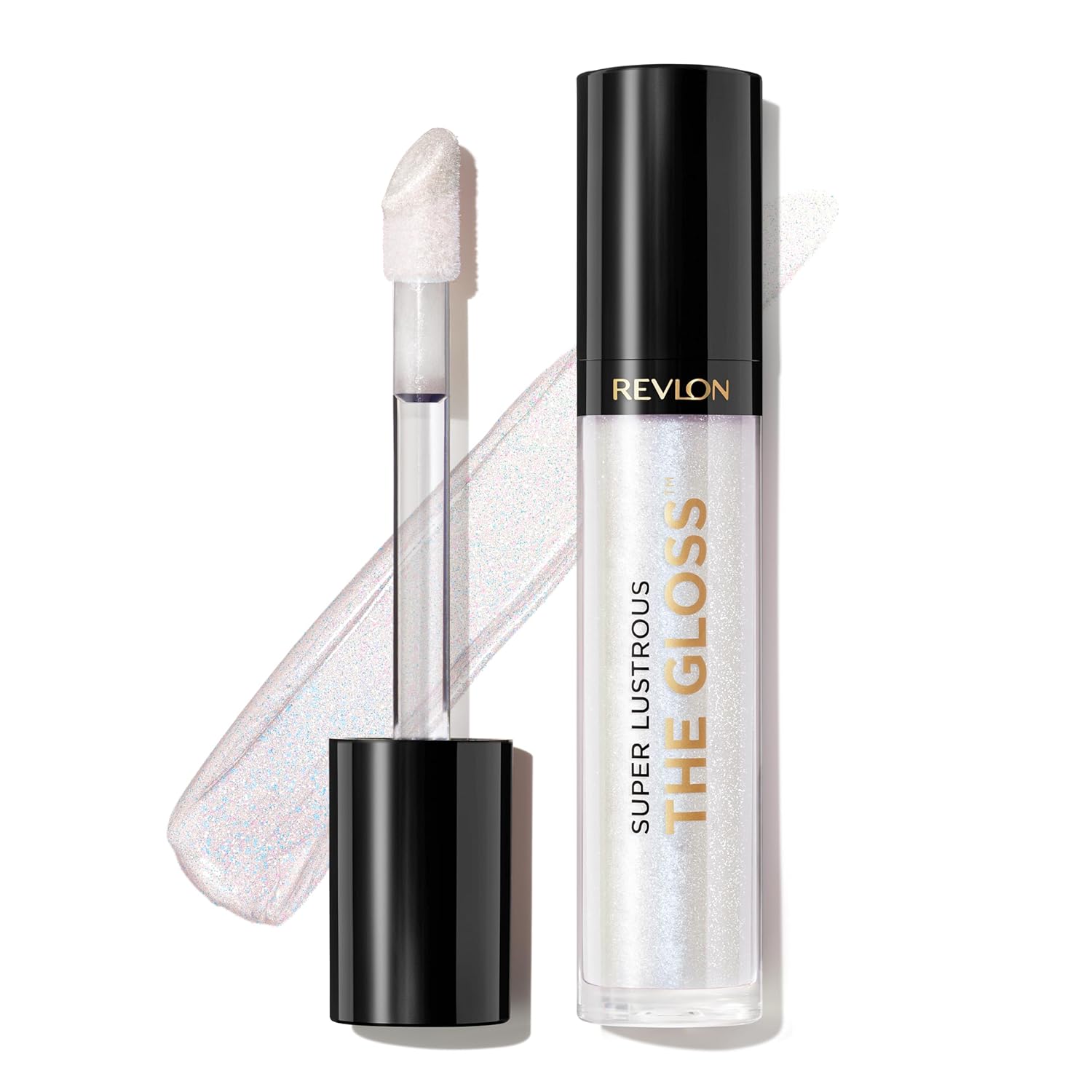 Revlon Super Lustrous Lip Gloss, Non-Sticky, Hydrating, High Shine Finish, 200 Crystal Clear, 0.13 oz