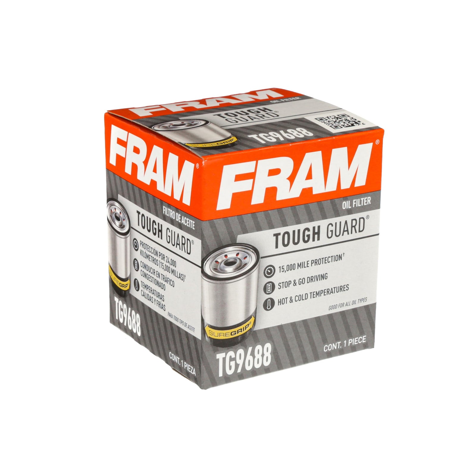 FRAM Extra Guard PH9688 10K Mile Change Automotive Replacement Interval Spin-On Engine Oil Filter for Select Vehicle Model Years, Vehicle Engine Protection Oil Filter for Everyday Drivers