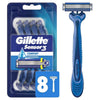 Gillette Sensor3 Comfort, 8 Count | Disposable | For Men | Lubrastrip | Pack of 2