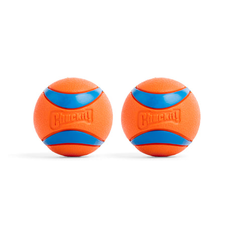 Chuckit! Ultra Ball Dog Toy - Medium Bouncy Fetch Balls for Dogs 20-60 lbs - Made from Durable Rubber - Floating Water Pet Toys - Size Medium - 2.5-inch Diameter - Pack of 4