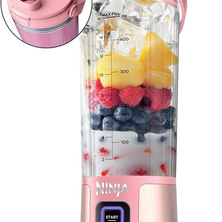Ninja Blast Portable Blender, Cordless, 18oz. Vessel, Personal Blender For-Shakes and Smoothies, BPA Free, Leakproof-Lid and Sip Spout, USB-C Rechargeable, Dishwasher Safe Parts, Lavender, BC151ML