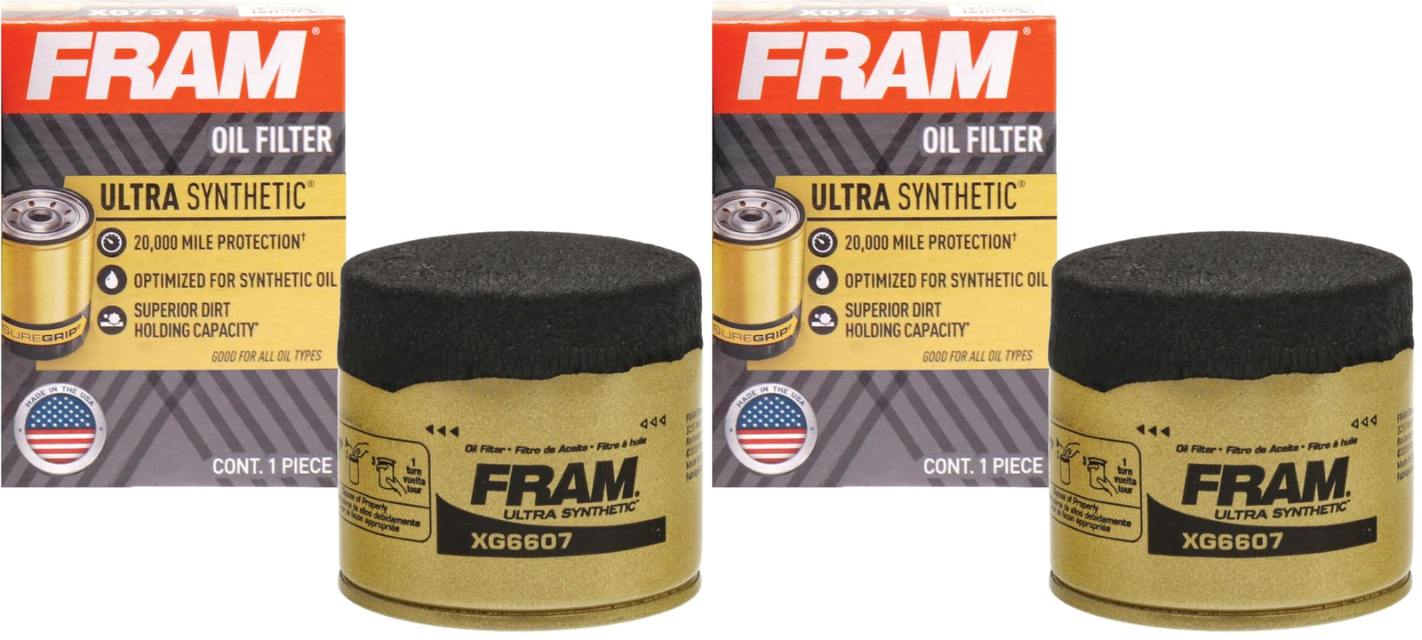 FRAM EG+ PH6607P, 10K Mile Change Automotive Replacement Interval Spin-On Engine Oil Filter for Select Vehicle Models