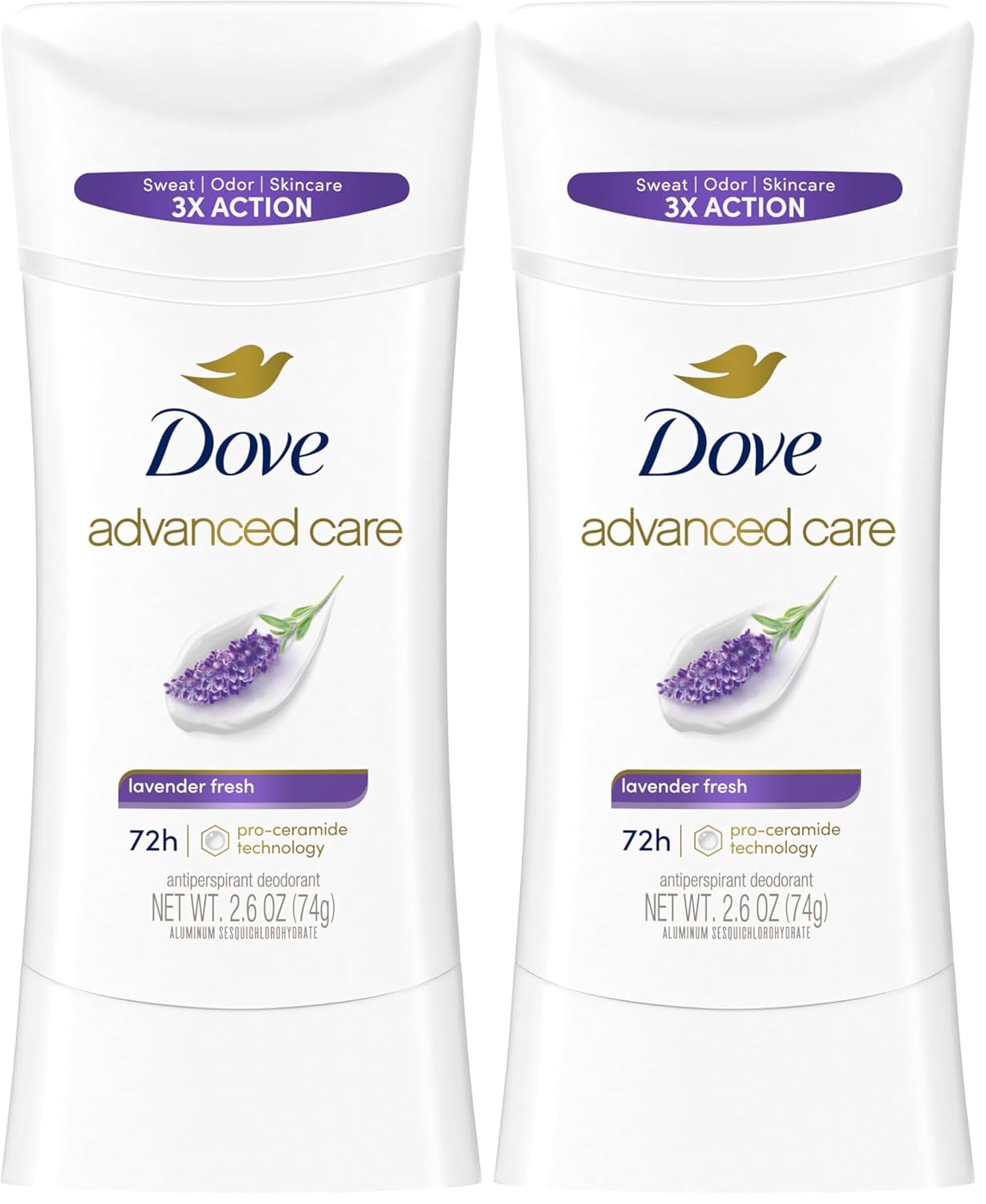 Dove Advanced Care Antiperspirant Deodorant Stick Cool Essentials 4 ct for helping your skin barrier repair after shaving 72 hour odor control and sweat protection with Pro Ceramide Technology 2.6 oz