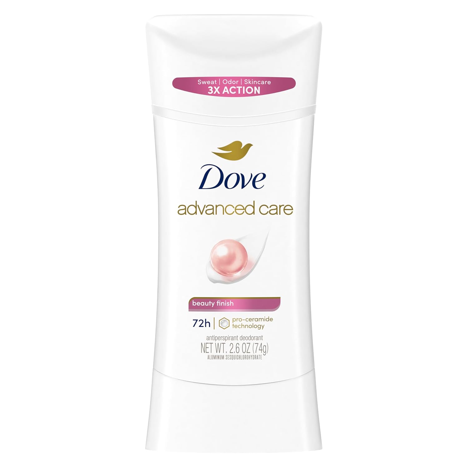 Dove Advanced Care Antiperspirant Deodorant Stick Cool Essentials 4 ct for helping your skin barrier repair after shaving 72 hour odor control and sweat protection with Pro Ceramide Technology 2.6 oz