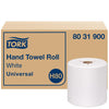 Tork Hand Towel Roll, Natural, Universal, H80, Extra Large, 100% Recycled, 1-Ply, 6 Rolls x 1000 ft, 8031000