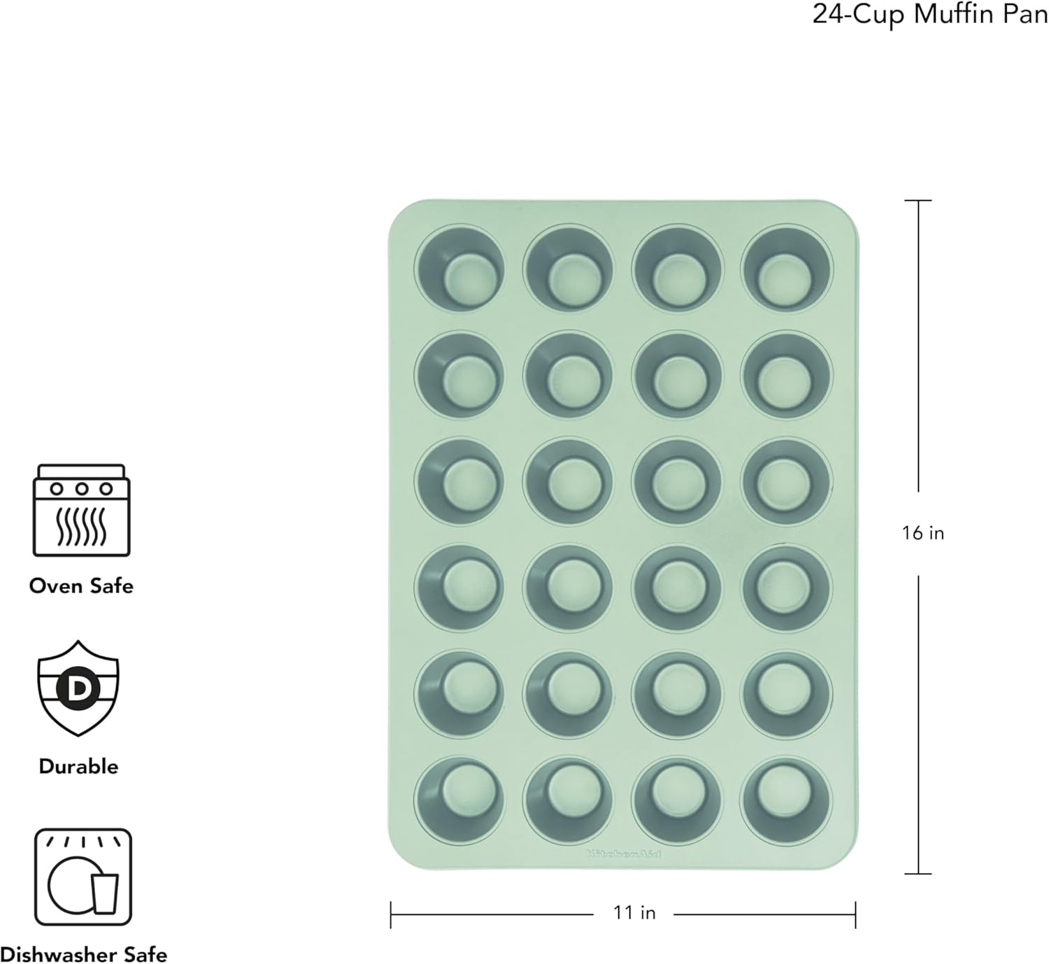 KitchenAid Non-stick Muffin Pan, 12 Cup, Evergreen