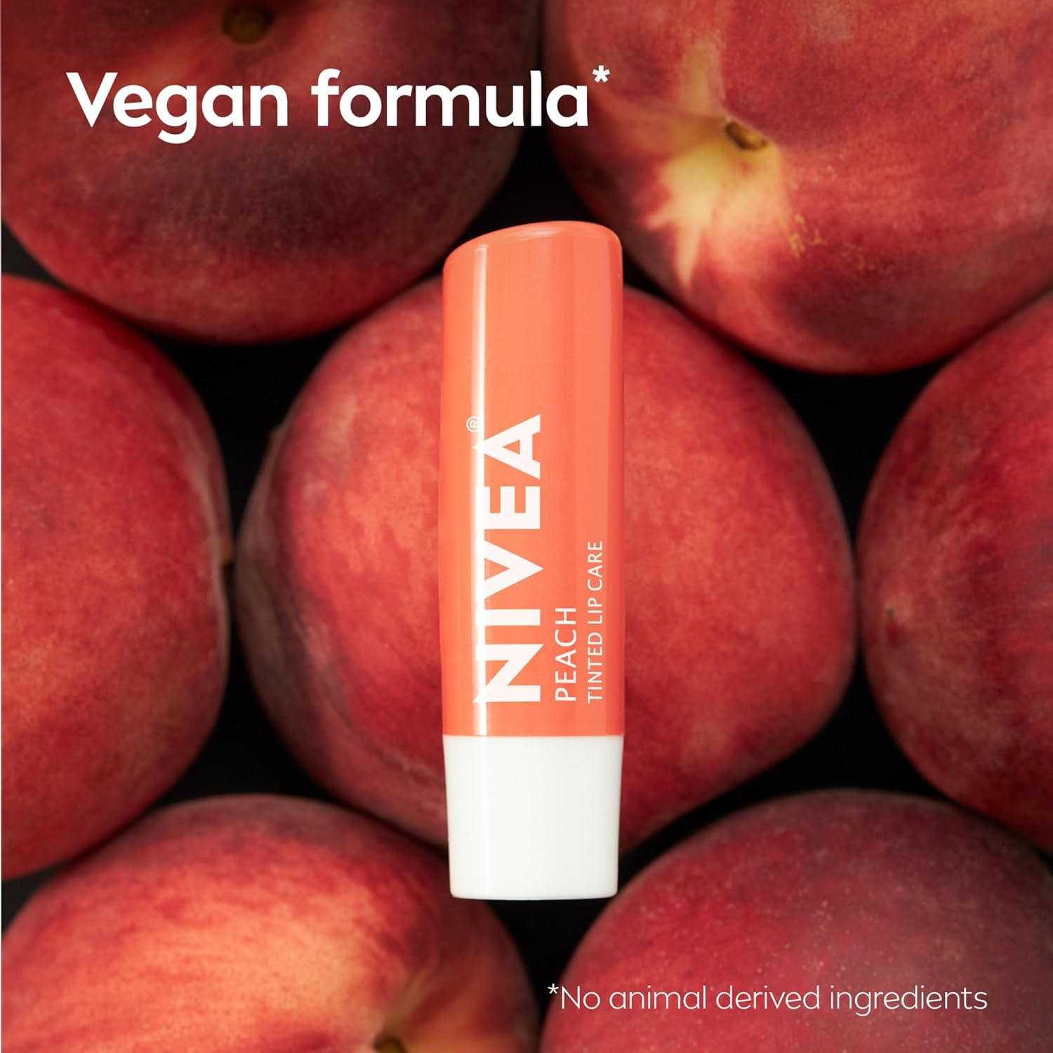 NIVEA Mango Lip Care, Vegan Lip Balm Pack with Shea Butter, Nourishing Oils and Vitamin C & E, 3-in-1 Moisturize, Repair and Protect, 0.17 Oz Stick, Pack of 4