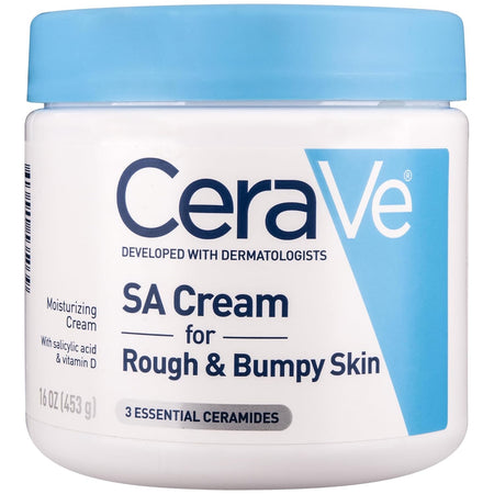 CeraVe Moisturizing Cream with Salicylic Acid, Exfoliating Body Cream with Lactic & Hyaluronic Acid, Niacinamide, and Ceramides, Fragrance Free & Allergy Tested, 16 Ounce