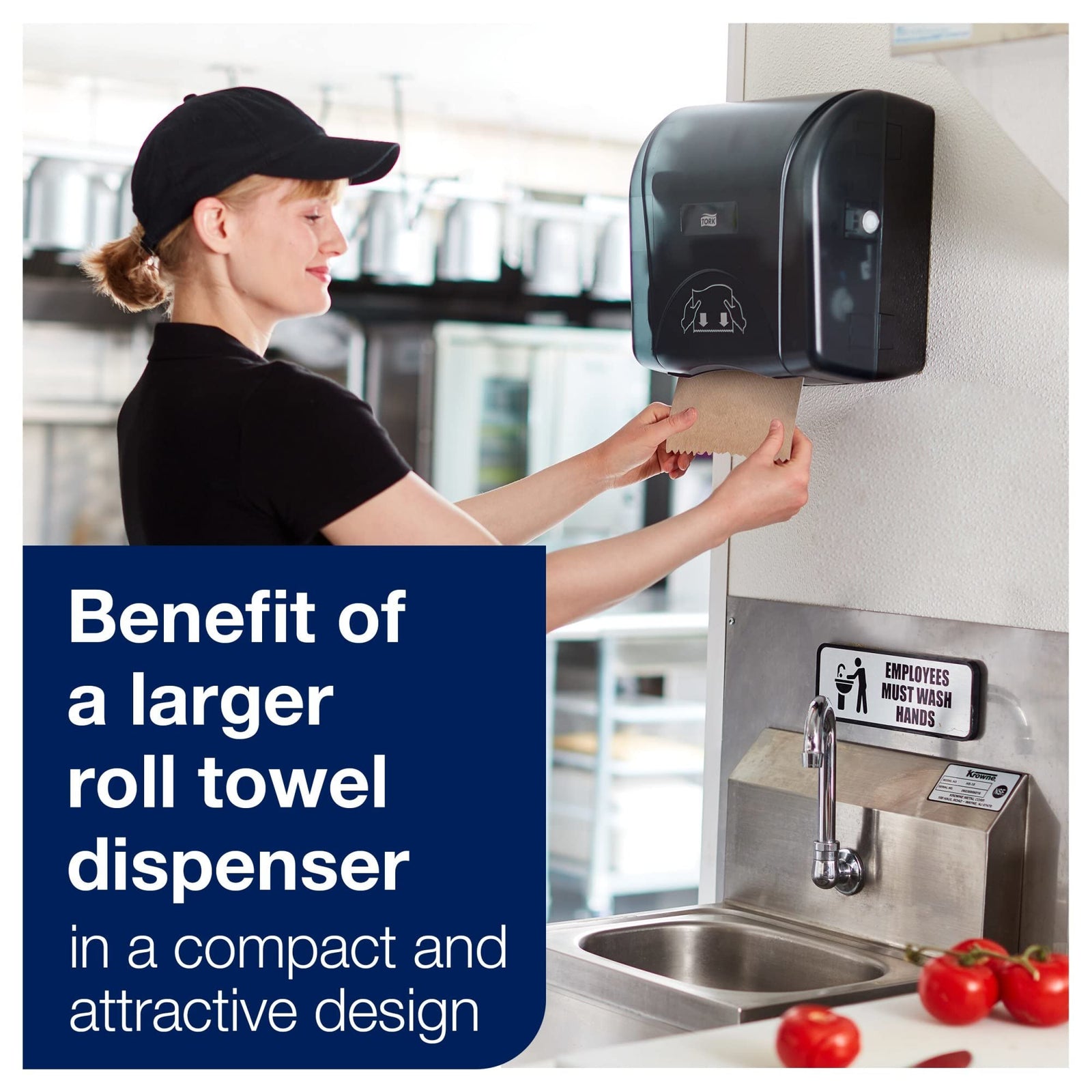 Tork Hand Towel Roll, Natural, Universal, H80, Extra Large, 100% Recycled, 1-Ply, 6 Rolls x 1000 ft, 8031000