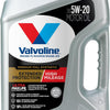 Valvoline Full Synthetic High Mileage with MaxLife Technology SAE 0W-20 Motor Oil 5 QT, Case of 3