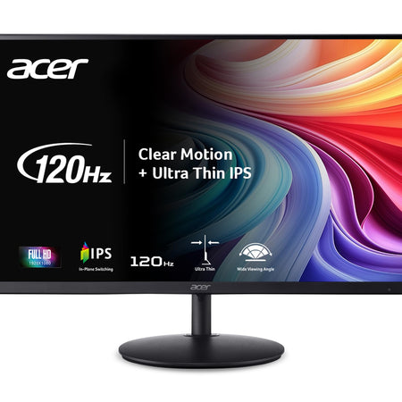 Acer SH272 G0bih 27" IPS Full HD (1920 x 1080) Ultra-Thin Gaming Office Monitor | Adaptive-Sync Support (FreeSync Compatible) | Up to 120Hz Refresh | 1ms (VRB) | Adjustable Stand | HDMI & VGA Ports