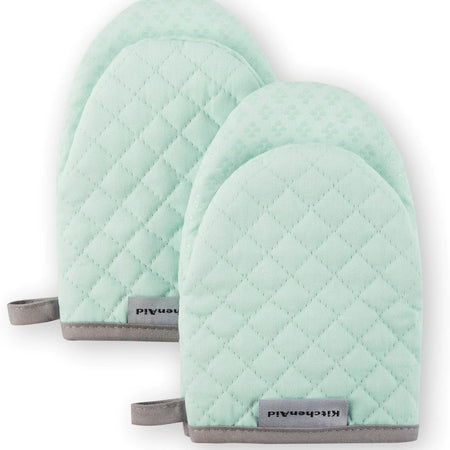 KitchenAid Asteroid Mini Oven Mitt Set, 5.5"x8", Charcoal Grey, 2 Piece