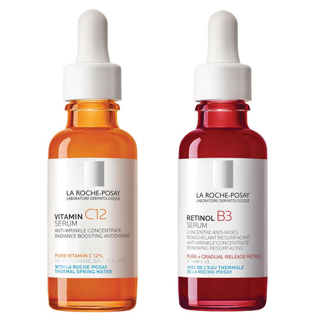 La Roche-Posay Pure 12% Vitamin C Serum For Face With Hyaluronic Acid & Salicylic Acid, Hydrating Face Serum, Boost Radiance & Reduce Wrinkles, 2 Formulas for Normal or Oily Skin Control