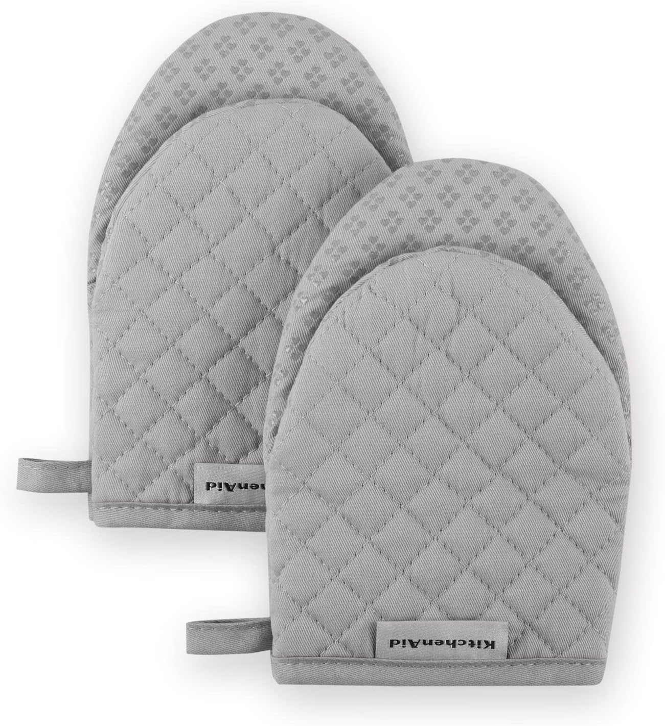 KitchenAid Asteroid Mini Oven Mitt Set, 5.5"x8", Charcoal Grey, 2 Piece