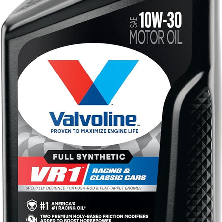 Valvoline VR1 Racing Synthetic SAE 10W-30 Motor Oil 1 QT, Case of 6