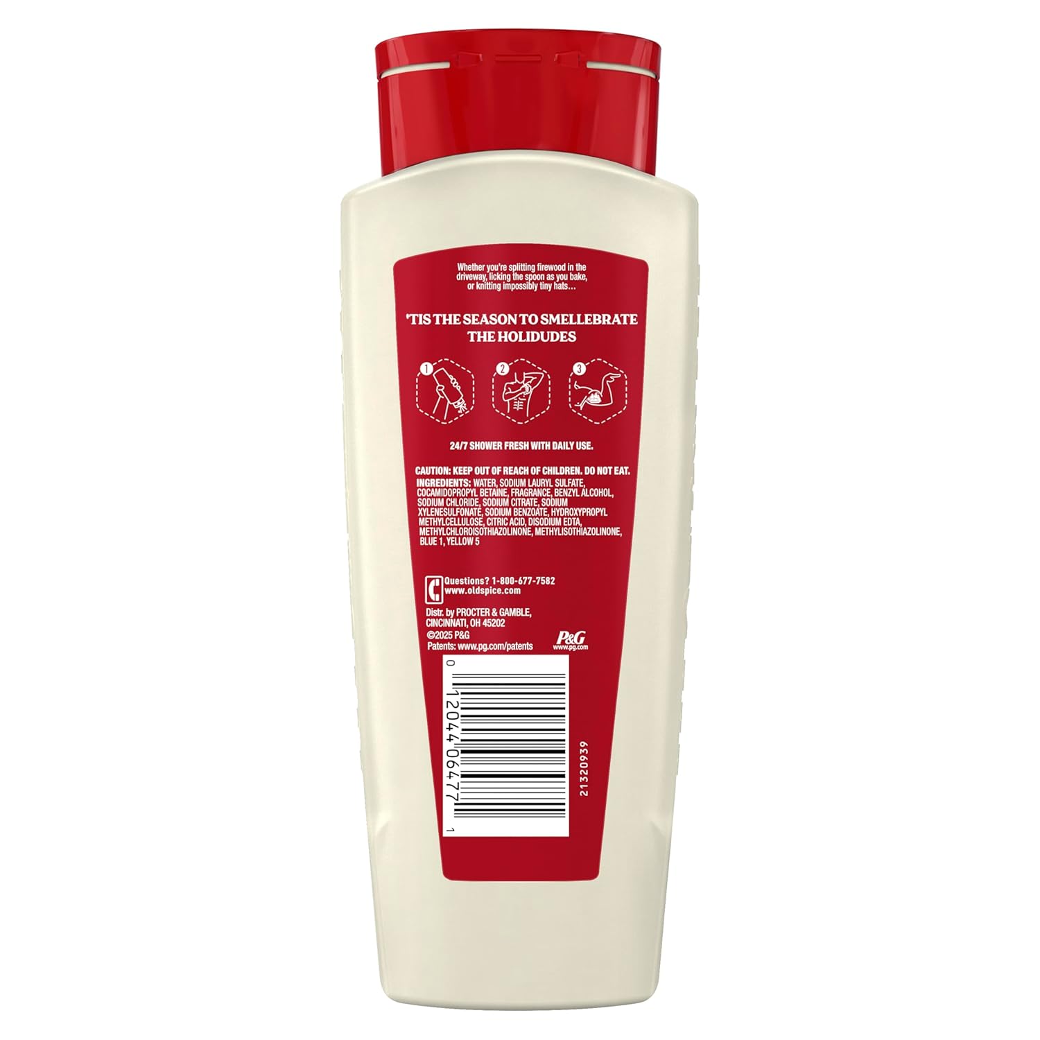 Old Spice Body Wash for Men, Holidudes Holiday Edition, 24/7 Holiday Freshness, Lasting Scent and Rich Lather, Stocking Stuffer, Lumbersnack with Fresh Pine Scent, 16 oz
