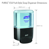 PURELL ES4 Manual Wall-Mounted Hand Soap Dispenser, Graphite, Compatible with 1200 mL PURELL Brand HEALTHY SOAP Refills (Pack of 1) - 5034-01 - Manufactured by GOJO, Inc.