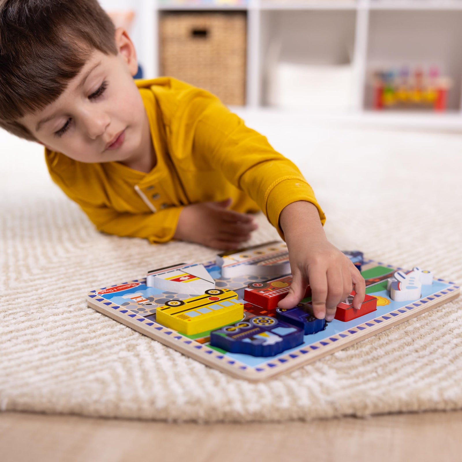 Melissa & Doug Safari Wooden Chunky Puzzle (8 pcs), Educational Screen Free Activity for Toddler, Preschoolers and Kids Ages 2+ - FSC Certified