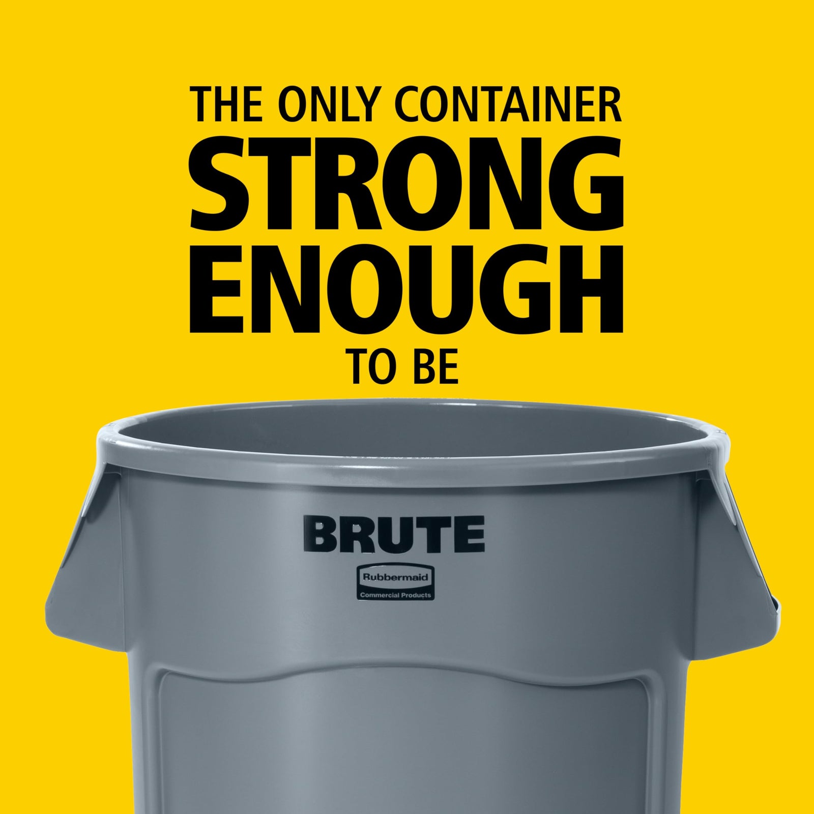 Rubbermaid Commercial Products BRUTE Heavy-Duty Round Trash/Garbage Can, 20-Gallon, Yellow, Outdoor Waste Container for Landscapers/Construction/Restaurants/Back of House/Offices/Warehouses, Pack of 6