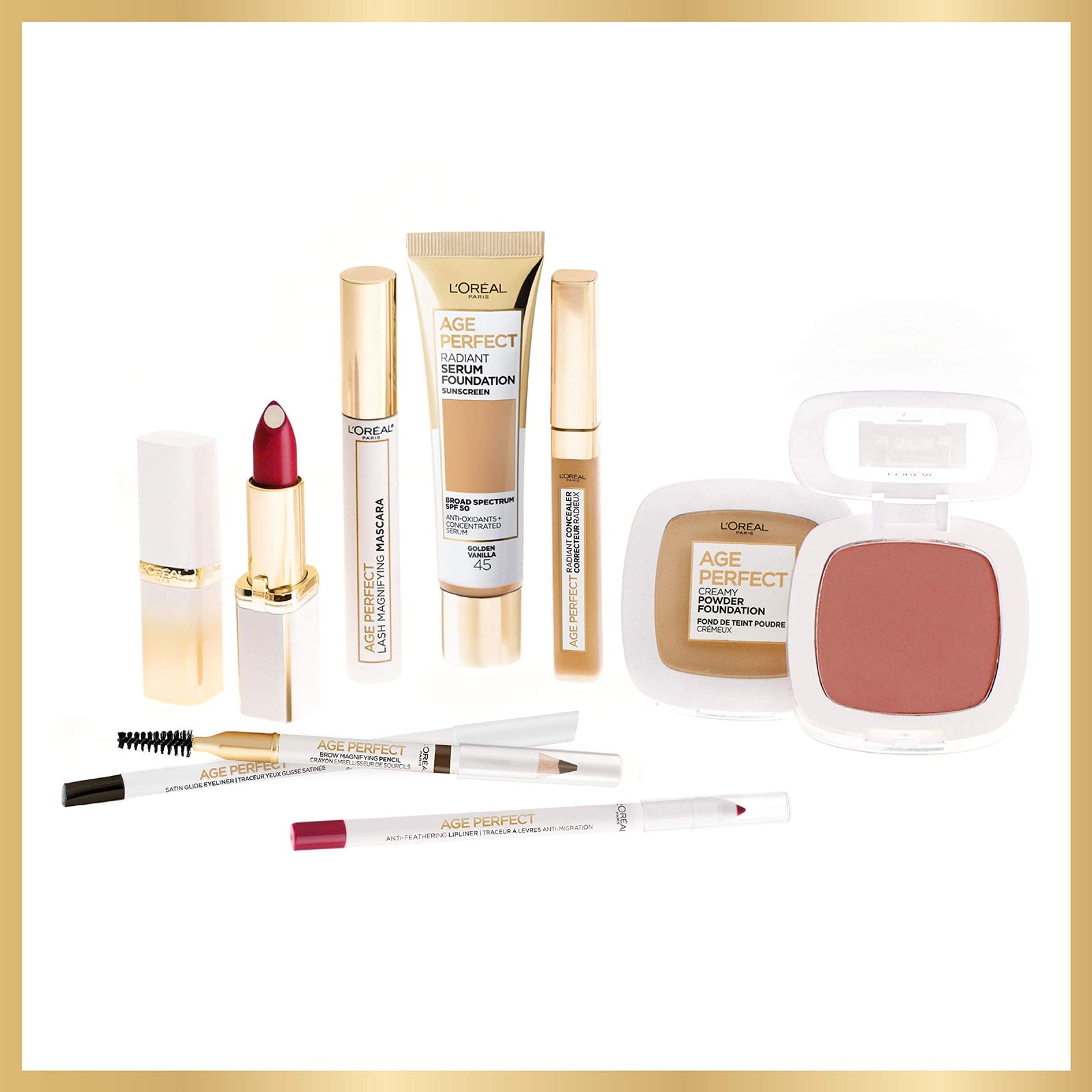 L'Oreal Paris Age Perfect Radiant Serum Foundation with SPF 50, Cappuccino, 1 Ounce