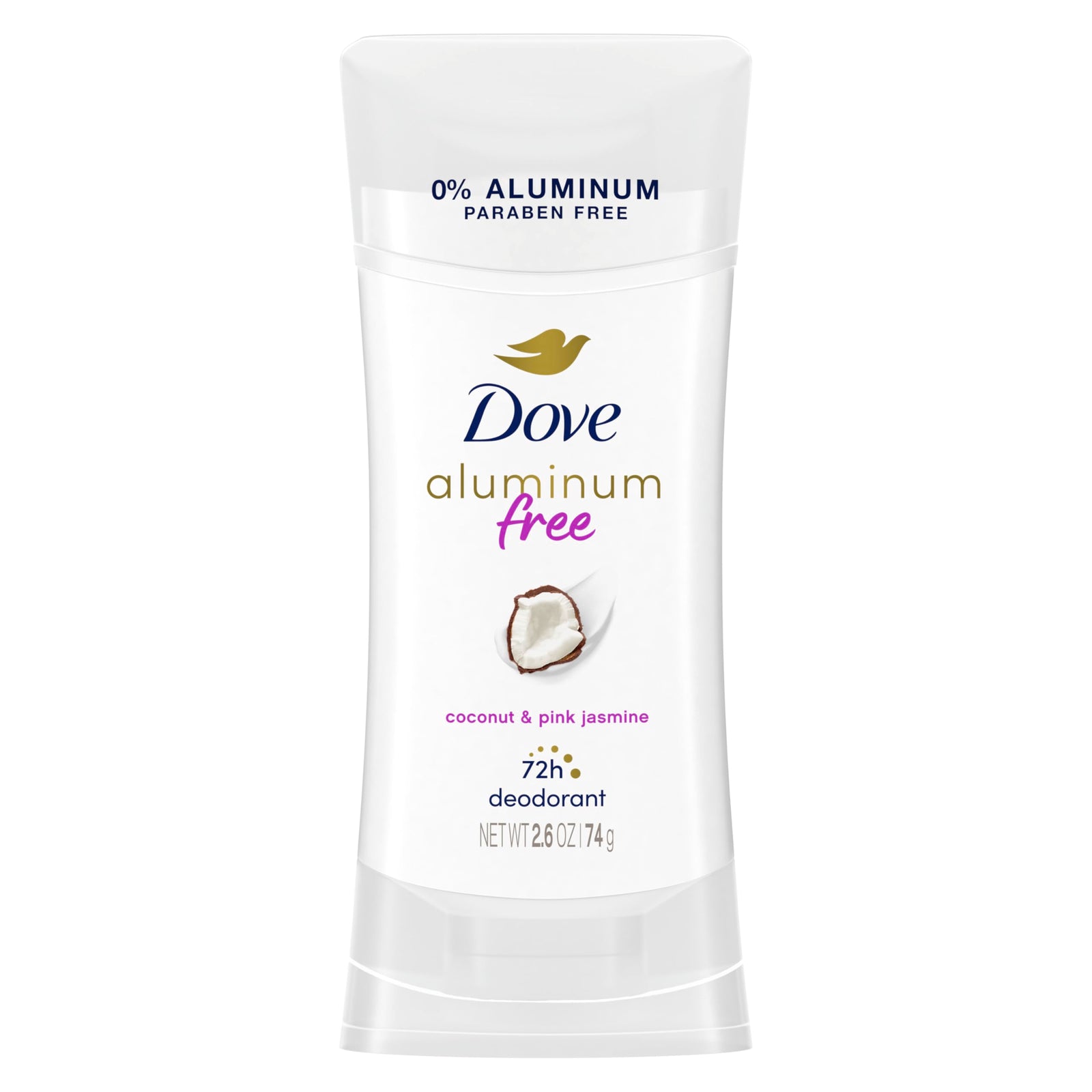 Dove Aluminum Free Deodorant for Women 3 Count Coconut and Pink Jasmine 72 hour odor protection 2.6 oz