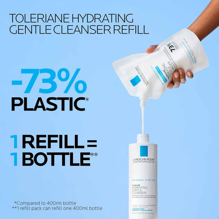 La Roche-Posay Toleriane Hydrating Gentle Face Cleanser, Hydrating Facial Cleanser With Niacinamide + Ceramides, Daily Face Wash For Dry Skin To Normal Skin, Sensitive Skin Tested, Fragrance Free