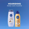 NIVEA Pampering Cocoa and Shea Butter Body Wash with Nourishing Serum, Moisturizing Body Wash for Women, Enriched with Provitamin B5 and Vitamin E, 20 Fl Oz Bottle