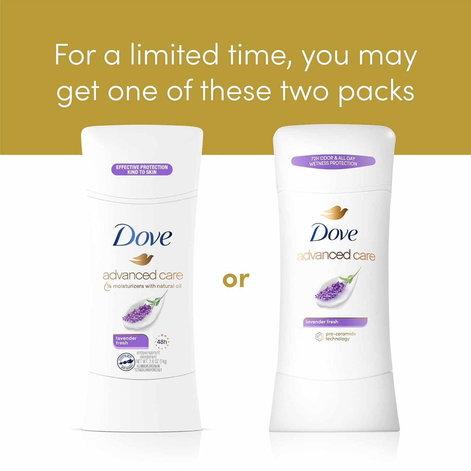 Dove Advanced Care Antiperspirant Deodorant Stick Cool Essentials 4 ct for helping your skin barrier repair after shaving 72 hour odor control and sweat protection with Pro Ceramide Technology 2.6 oz