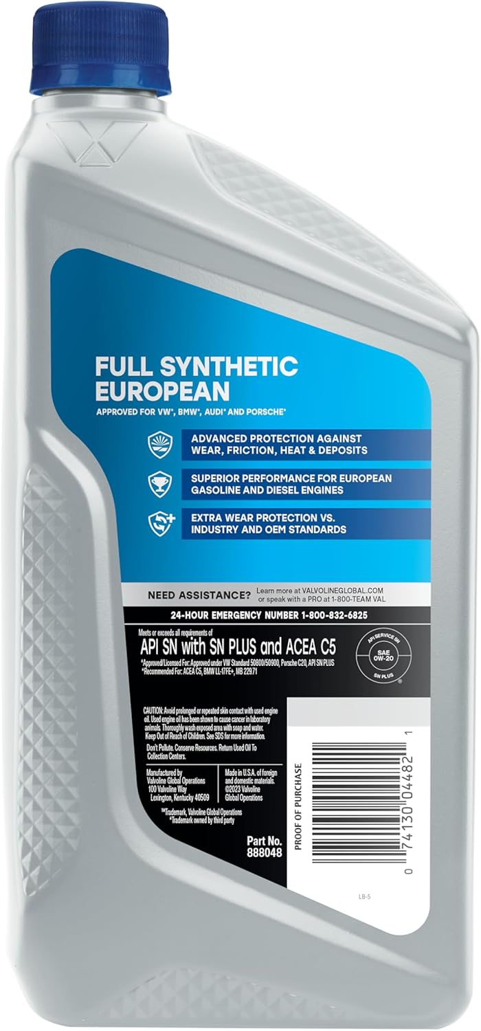 Valvoline - VV966-CS 5W-40 MST SynPower Full Synthetic Motor Oil - 1qt (Case of 6) (VV966-6PK)
