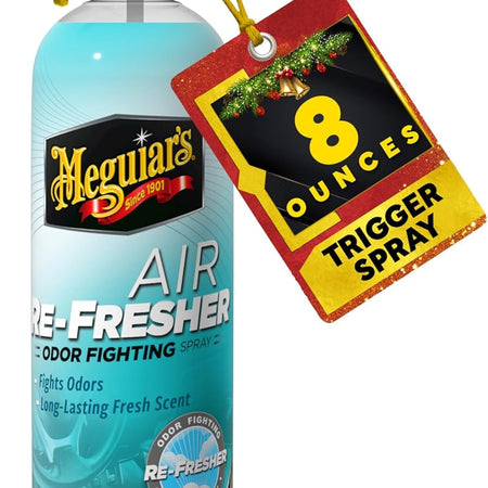 Meguiar's Air Re-Fresher Odor Fighting Spray, New Car Scent,Convenient Air Freshener that Instantly Fights Odors and Leaves Behind a Long-Lasting New Car Scent, 8 Oz Trigger Spray