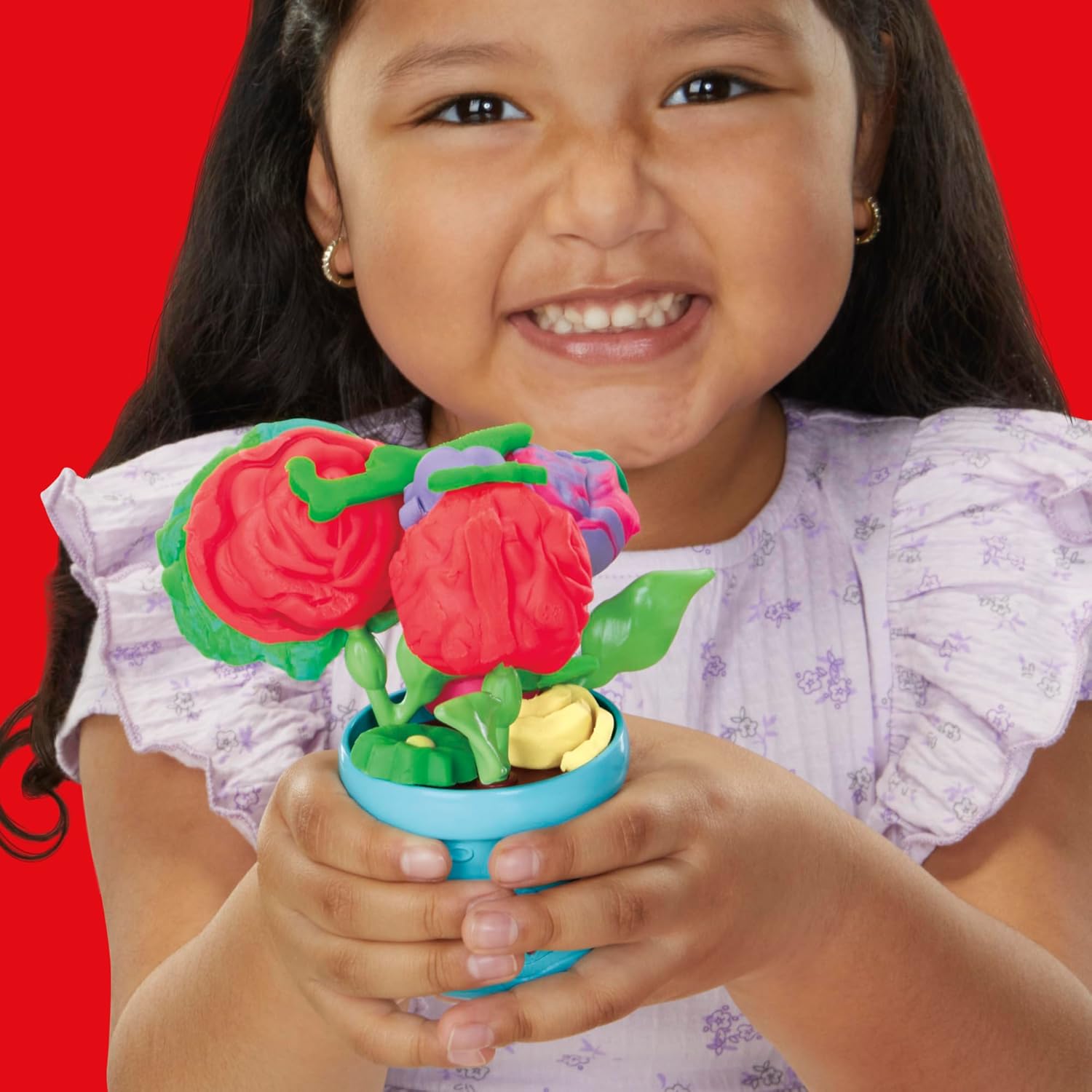 Play-Doh Blooming Flower Garden Toy Playset, Nature Pretend Play, Kids Arts & Crafts, Christmas Stocking Stuffer Gifts, Ages 3+