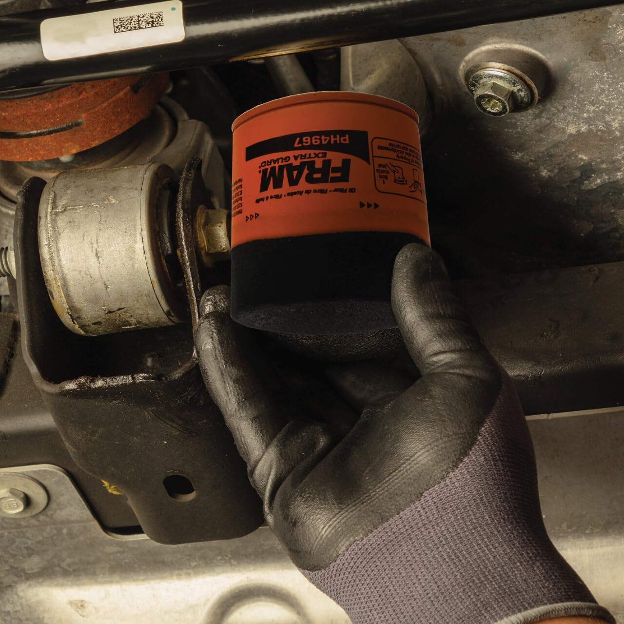 FRAM Extra Guard PH4967 10K Mile Change Automotive Replacement Interval Spin-On Engine Oil Filter for Select Vehicle Model Years, Vehicle Engine Protection Oil Filter for Everyday Drivers