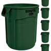 Rubbermaid Commercial Products BRUTE Heavy-Duty Round Trash/Garbage Can, 20-Gallon, Yellow, Outdoor Waste Container for Landscapers/Construction/Restaurants/Back of House/Offices/Warehouses, Pack of 6