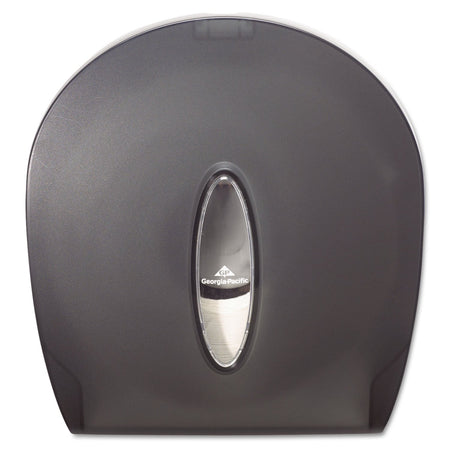 Georgia-Pacific Single-Roll Jumbo Toilet Paper Dispenser by GP PRO (Georgia-Pacific), Translucent Smoke, 59009, 10.610" W x 5.390" D x 11.290" H