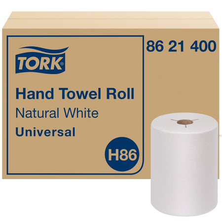 Tork Hand Towel Roll, Natural, Universal, H80, Extra Large, 100% Recycled, 1-Ply, 6 Rolls x 1000 ft, 8031000
