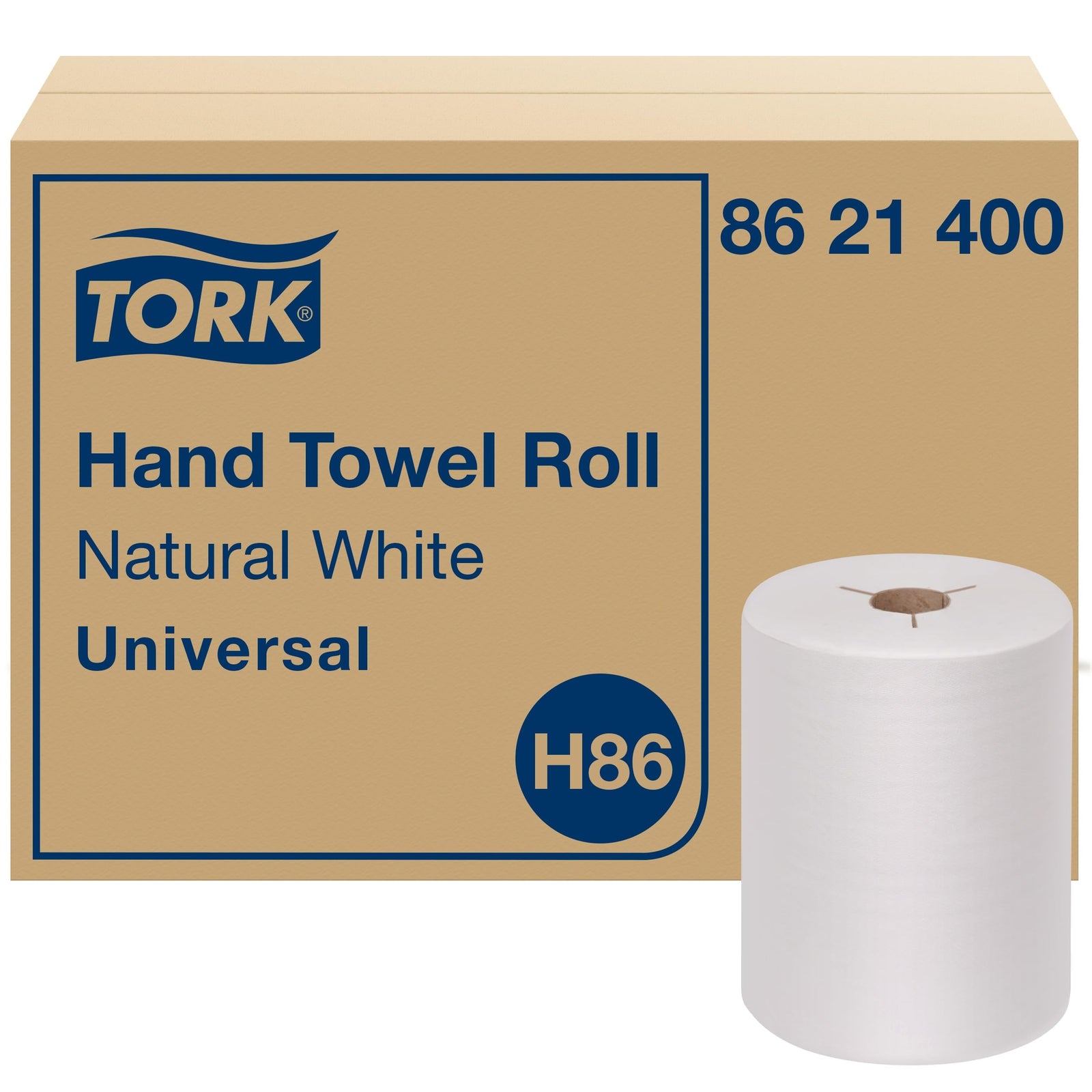 Tork Hand Towel Roll, Natural, Universal, H80, Extra Large, 100% Recycled, 1-Ply, 6 Rolls x 1000 ft, 8031000